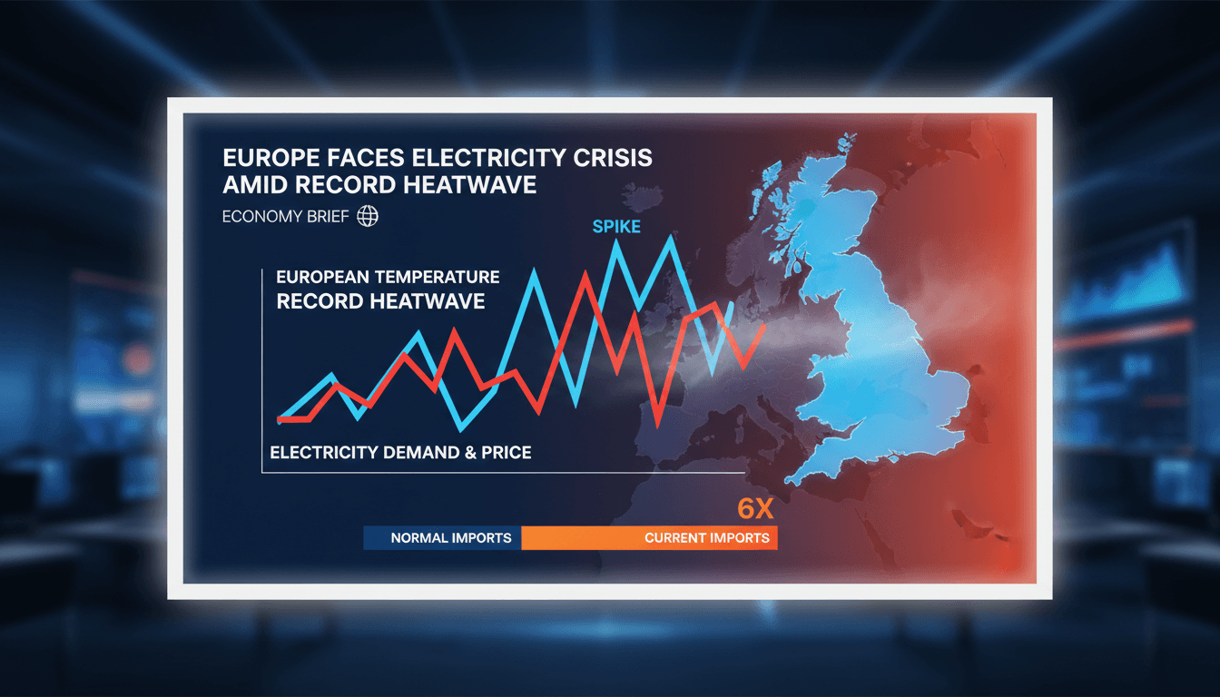 A graphic showing the impact of the heatwave on electricity demand in Europe.