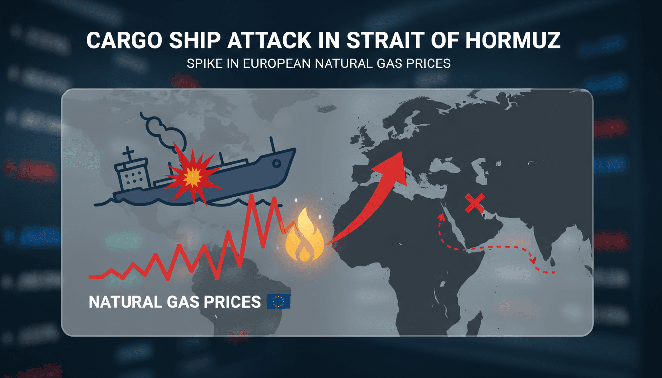 Cargo Ship Attack in Strait of Hormuz Causes Spike in European Natural Gas Prices