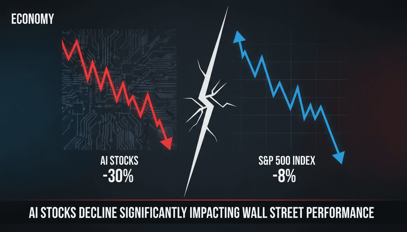 AI stocks decline significantly impacting Wall Street performance