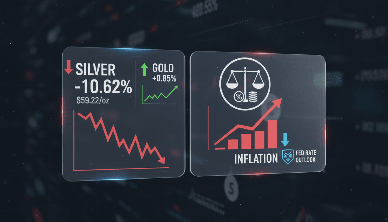 Silver prices drop over 10% amid inflation concerns and interest rate outlook