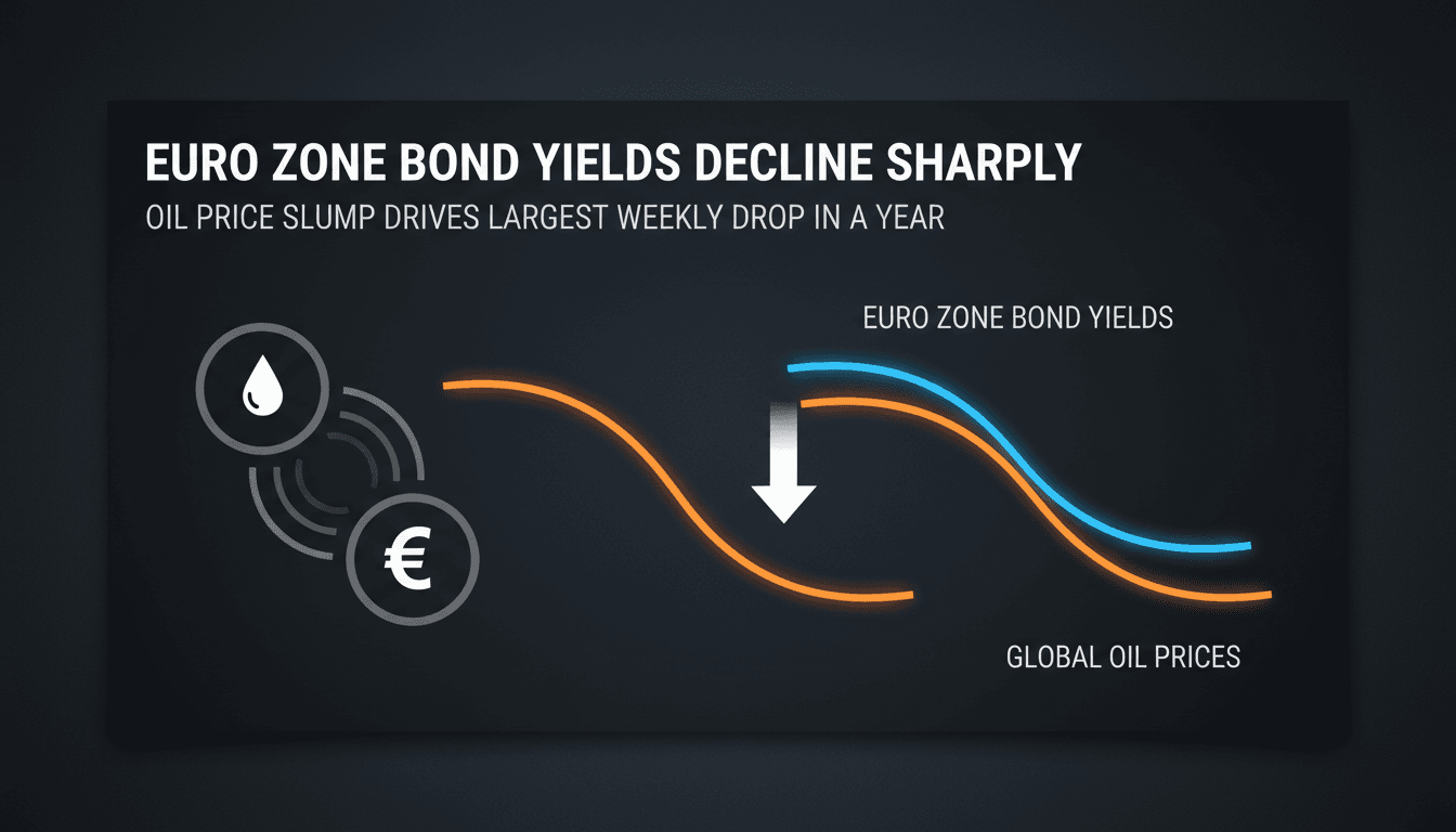Euro zone bond yields decline significantly amid falling oil prices