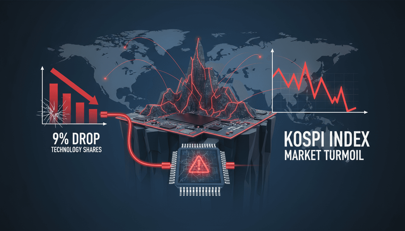 South Korean stock market faces turmoil with 9% drop in technology shares