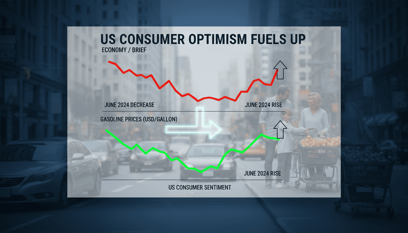 US consumer sentiment rises as gasoline prices decrease