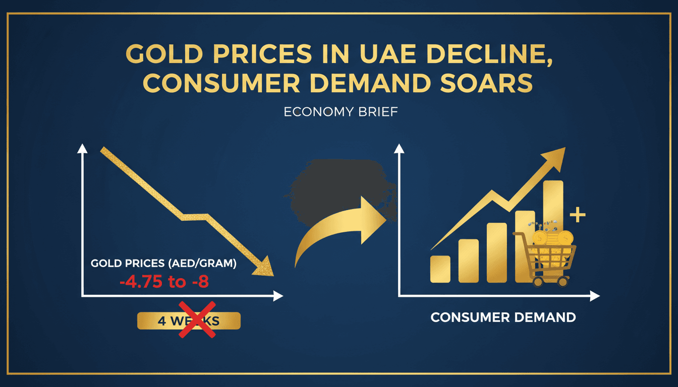 Gold prices in the UAE decline for fourth consecutive week driving increased consumer demand