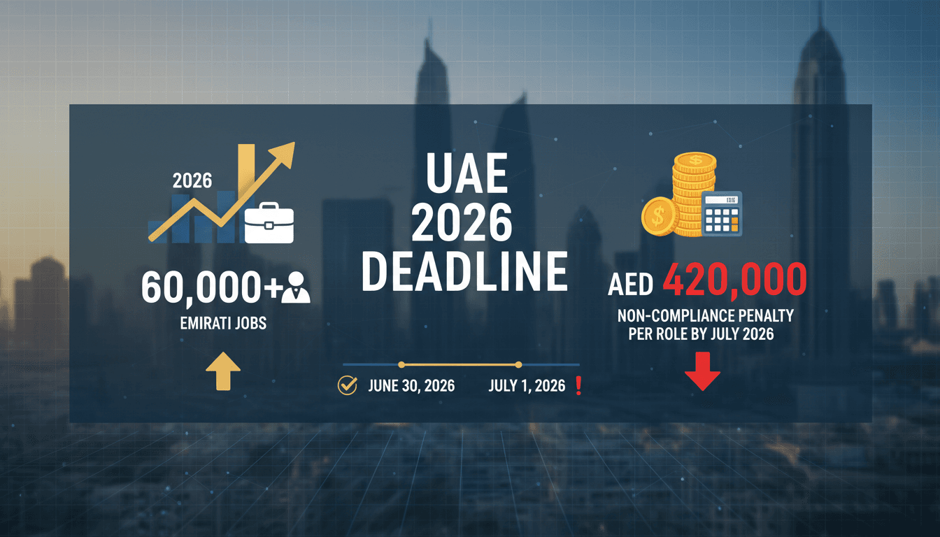 Emiratisation compliance deadline announcement in UAE