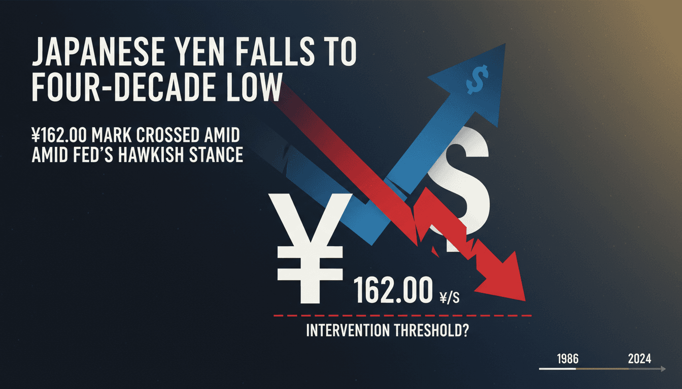 Graph showing the decline of the Japanese yen against the US dollar