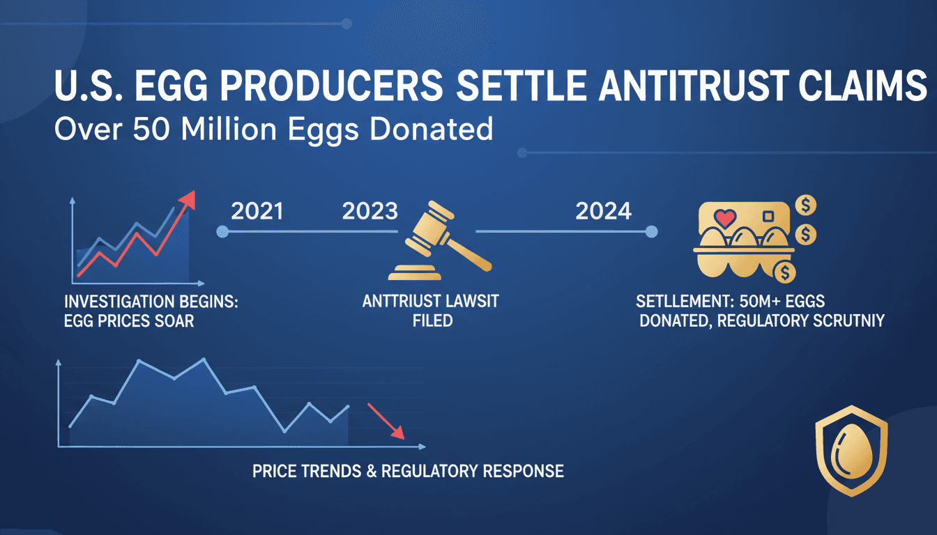 U.S. egg producers donating eggs as part of antitrust settlement