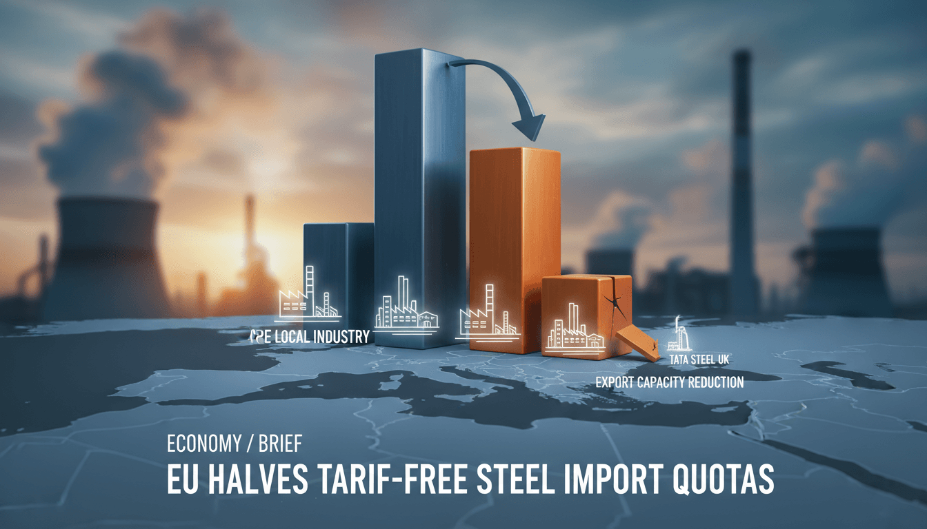 EU Halves Tariff-Free Steel Import Quotas to Protect Local Industry