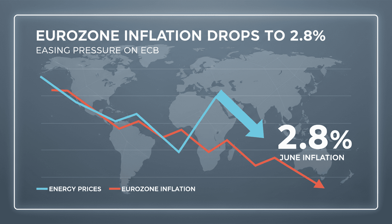 Eurozone inflation drops to 2.8% easing pressure on ECB