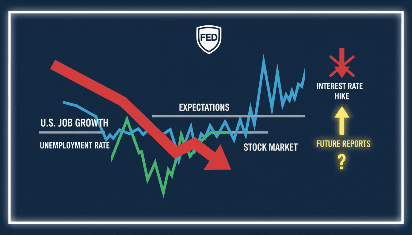 Graph showing U.S. job growth trends and stock market performance