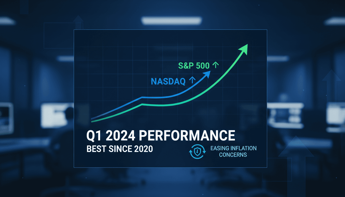 U.S. stocks achieve best quarterly performance since 2020 amid easing inflation concerns
