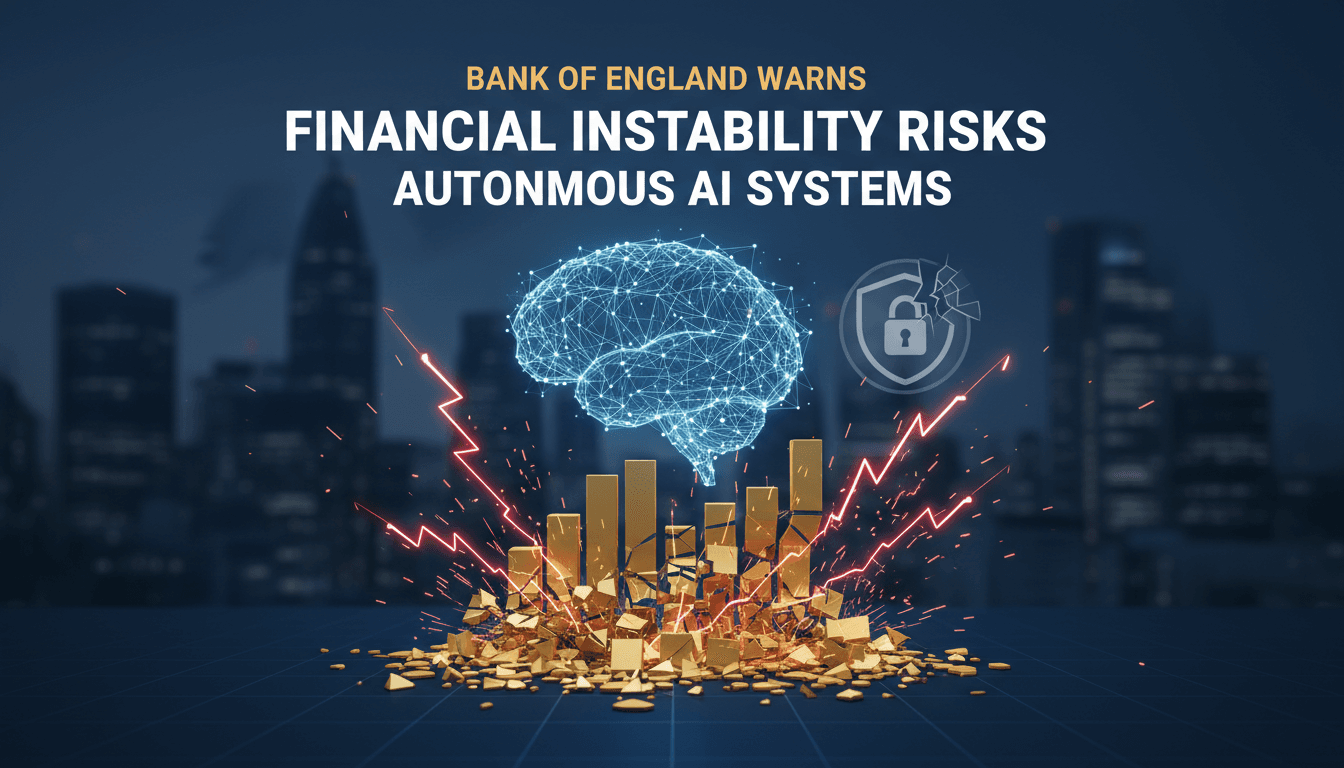 Bank of England building with a digital overlay representing AI technology.