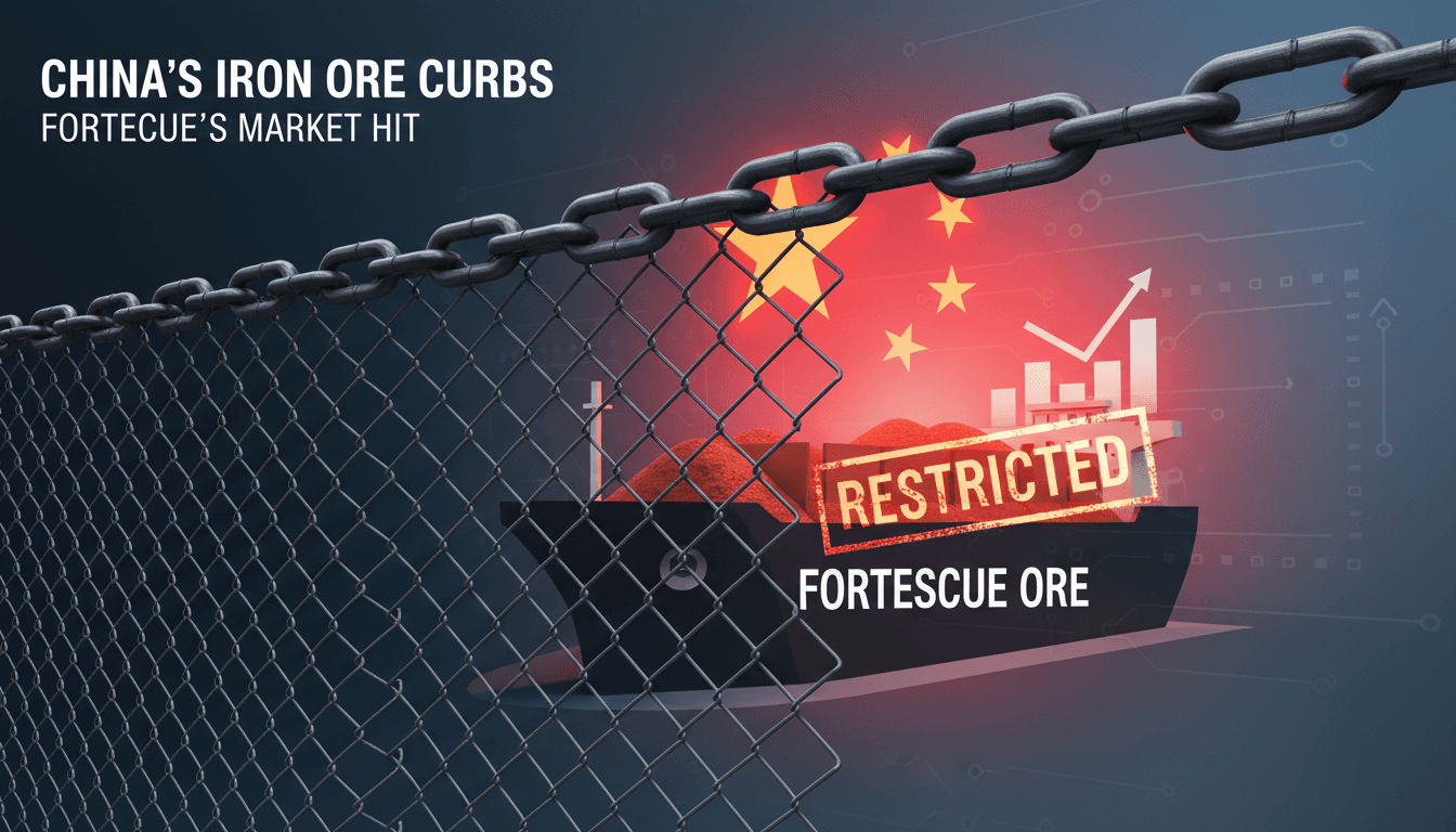 Fortescue Ltd. iron ore exports impacted by China's new restrictions