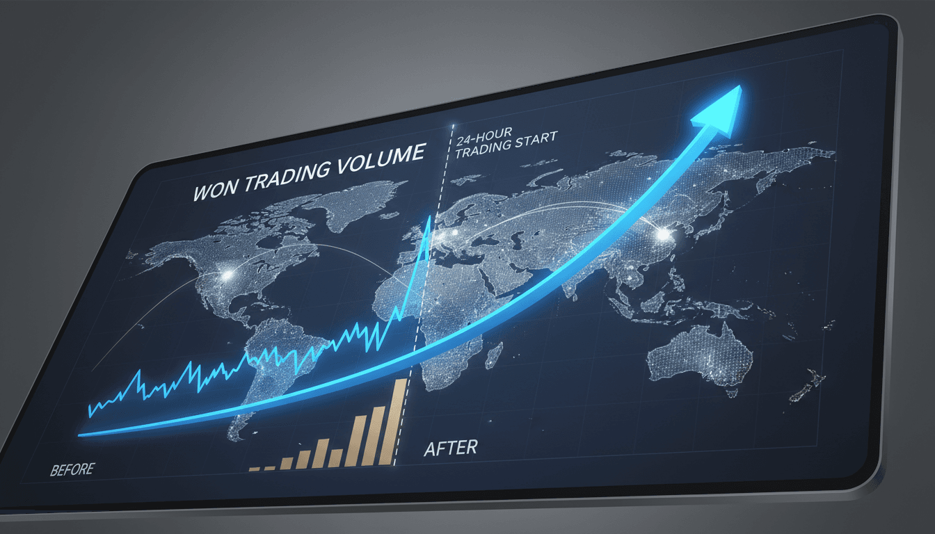 South Korean financial market trading graphic