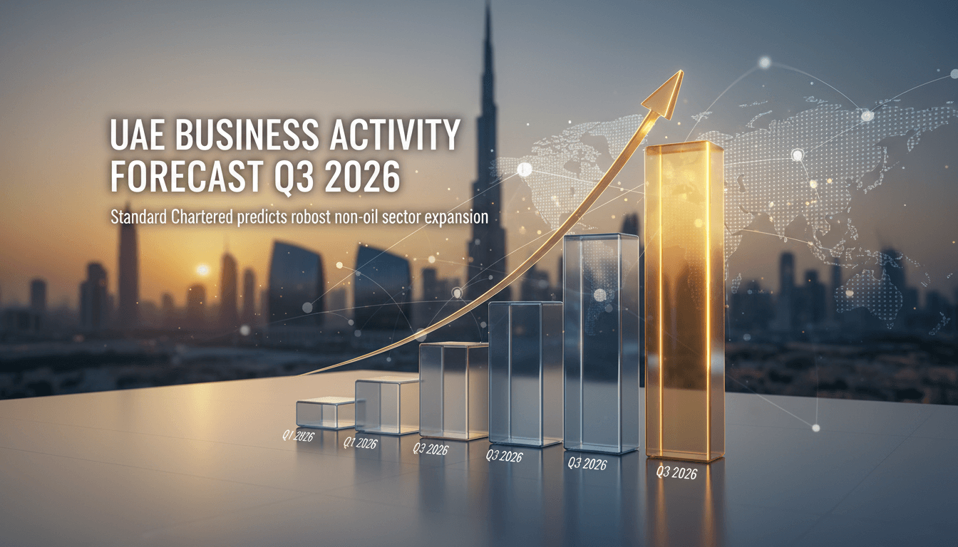 Graph showing projected growth in UAE's non-oil sector for Q3 2026