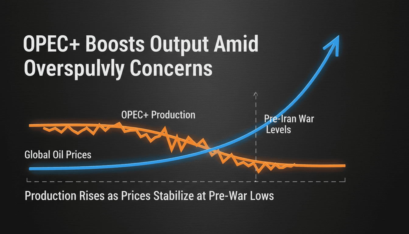OPEC+ meeting discussing oil production increases