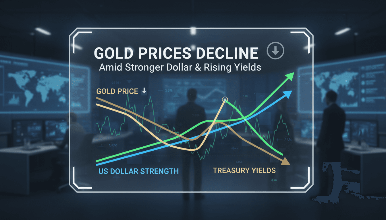 Gold bars with fluctuating market graphs in the background