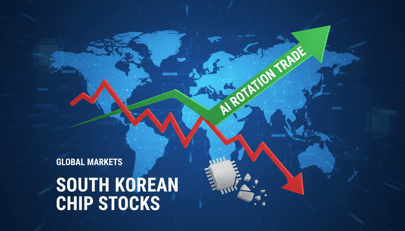 South Korean chip stocks decline amid AI rotation trade analysis
