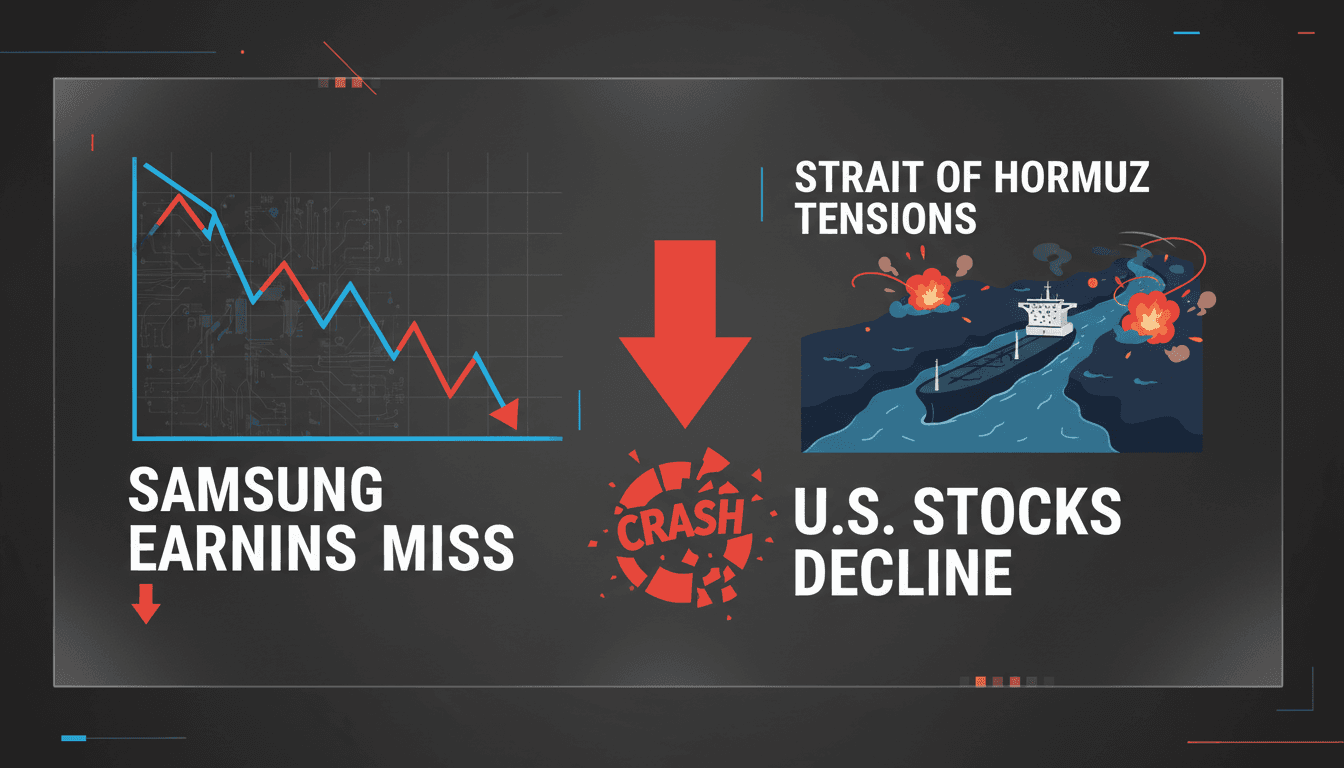 U.S. stock market decline with Samsung earnings and geopolitical tensions