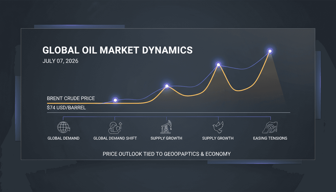 Graph showing the rise of Brent crude oil prices over time