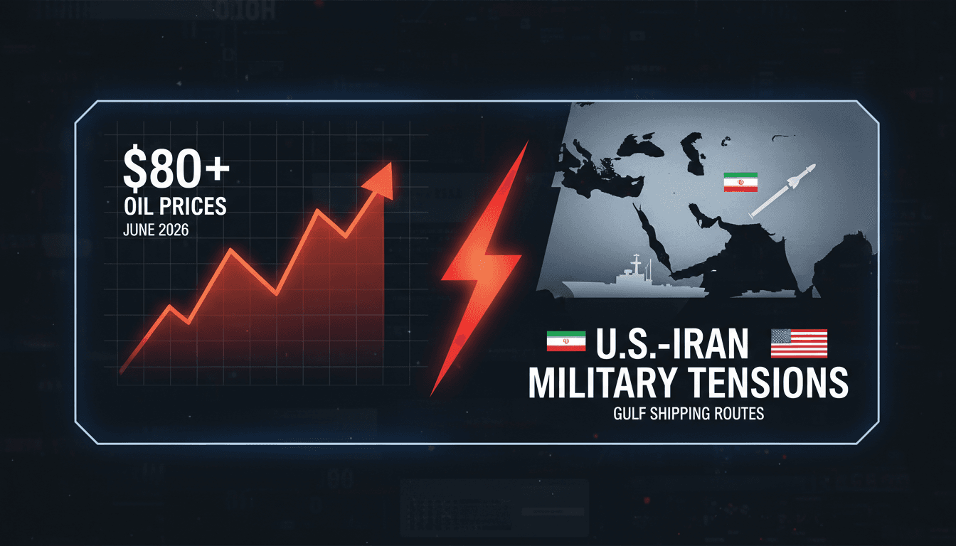 Oil prices rise above $80 per barrel amid geopolitical tensions.