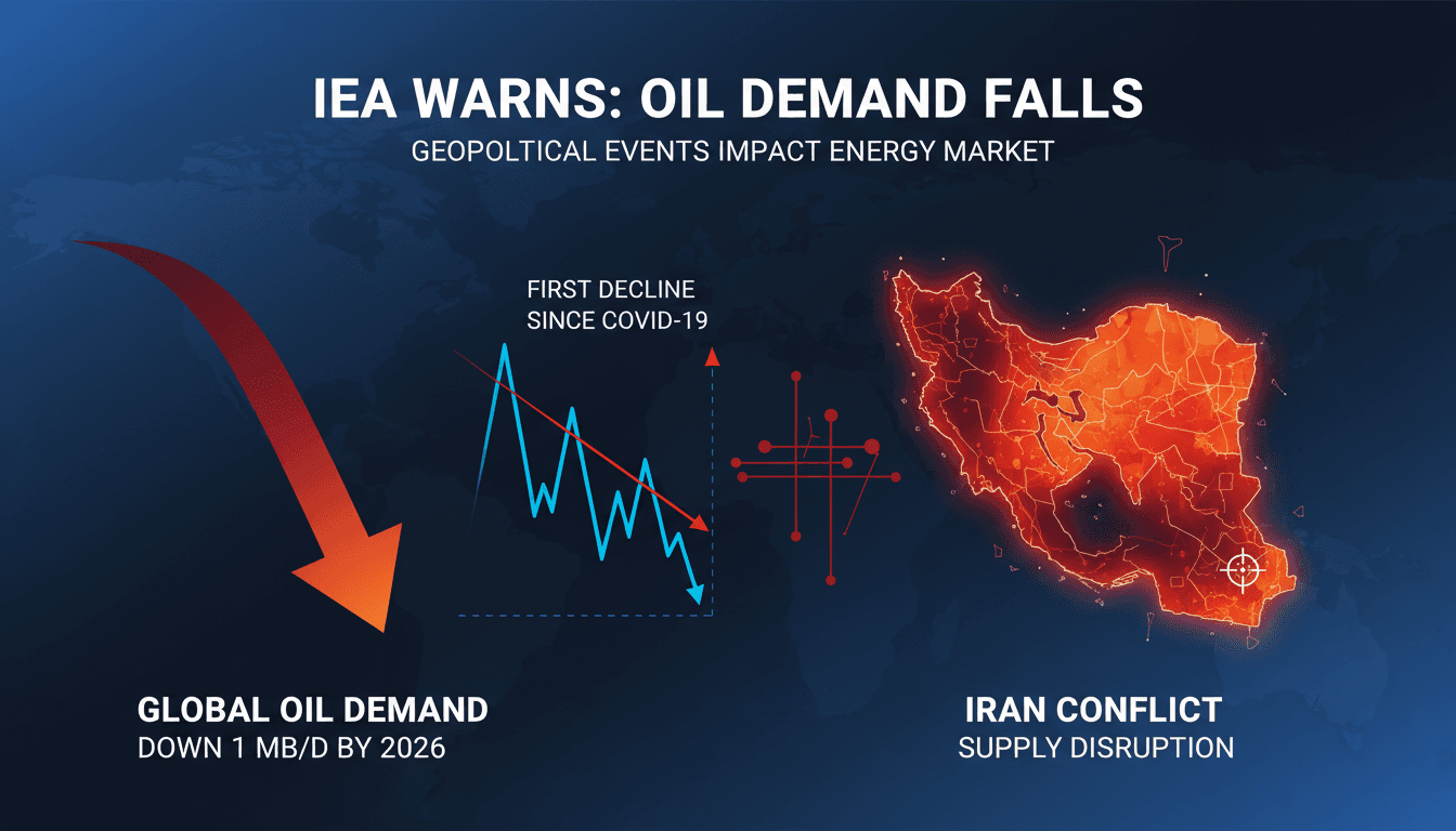 IEA Warns of First Decline in Global Oil Demand Since COVID-19 Pandemic