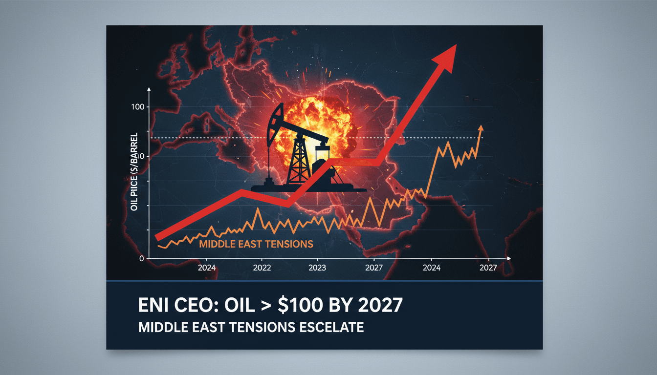 Eni CEO discussing oil price forecasts amid Middle East tensions