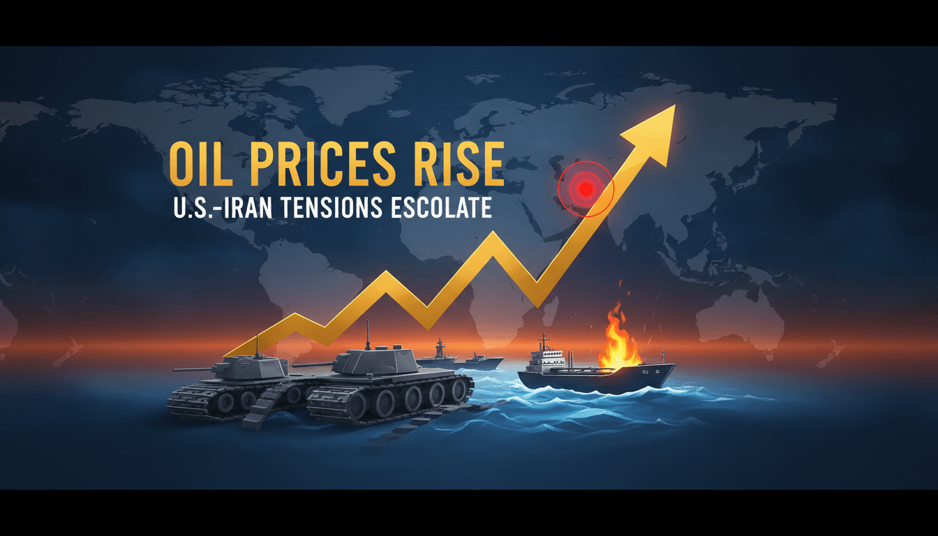 Oil prices rising due to geopolitical tensions in the Gulf region.