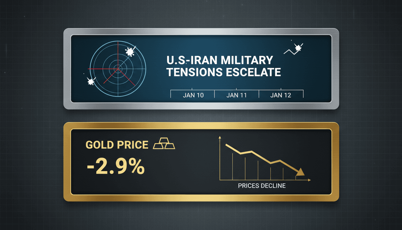 Gold bars with a backdrop of military conflict imagery