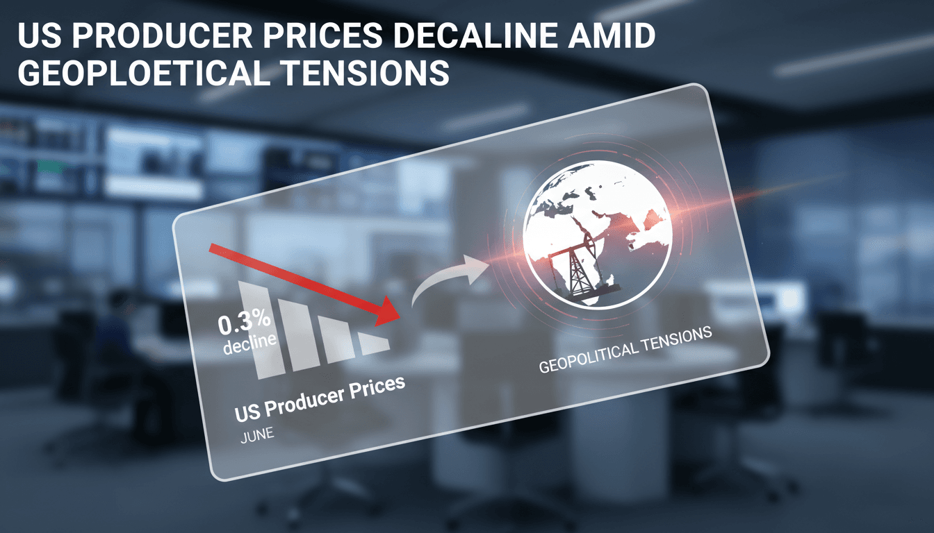 Graph showing the decline in U.S. producer prices and energy costs in June 2026.