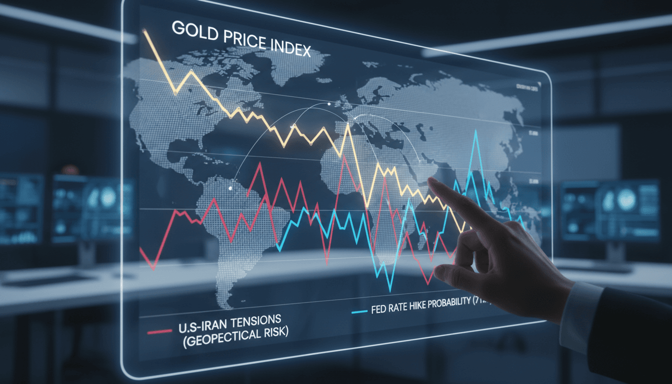 Gold prices decline amid U.S.-Iran tensions and inflation concerns