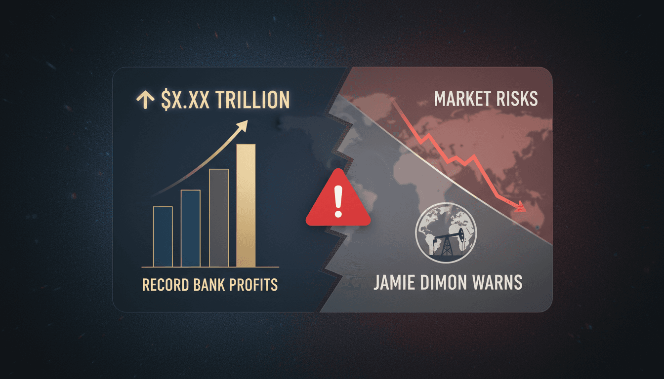 Jamie Dimon speaking at a financial conference about market risks.