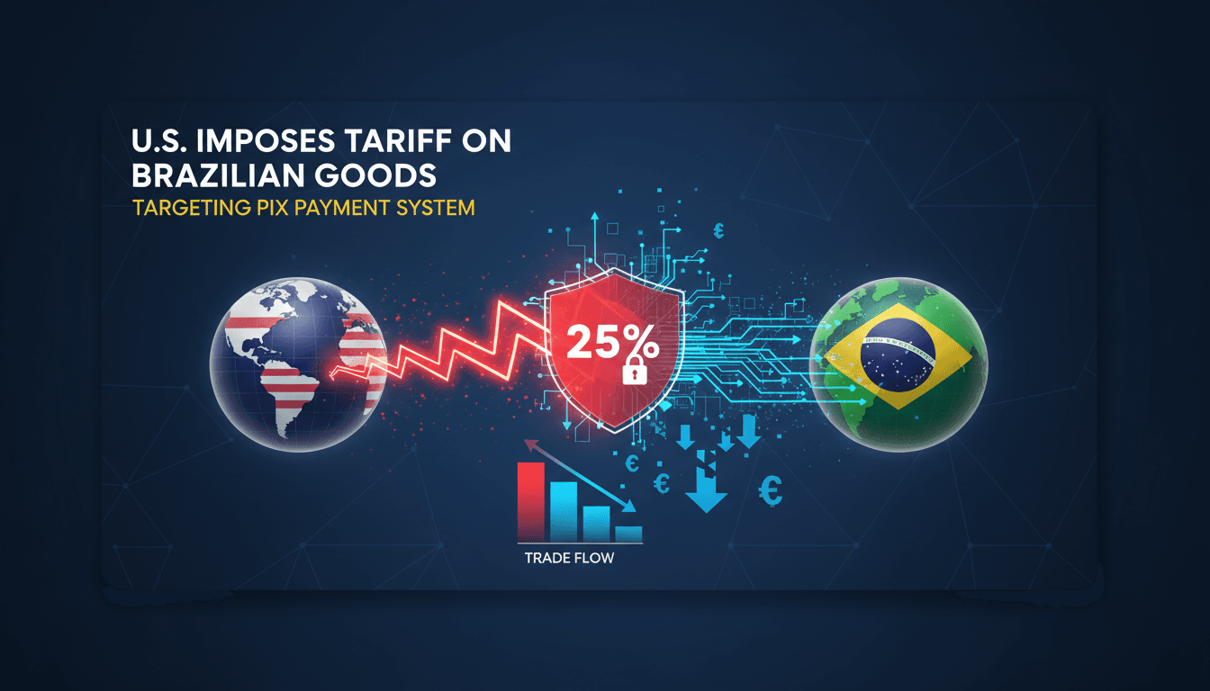 U.S. flag and Brazilian flag symbolizing trade tensions and tariffs