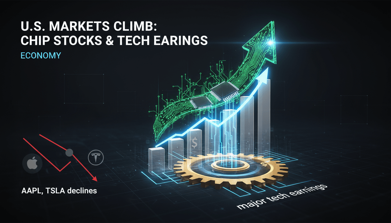 U.S. stock market trends with a focus on chip stocks and tech earnings