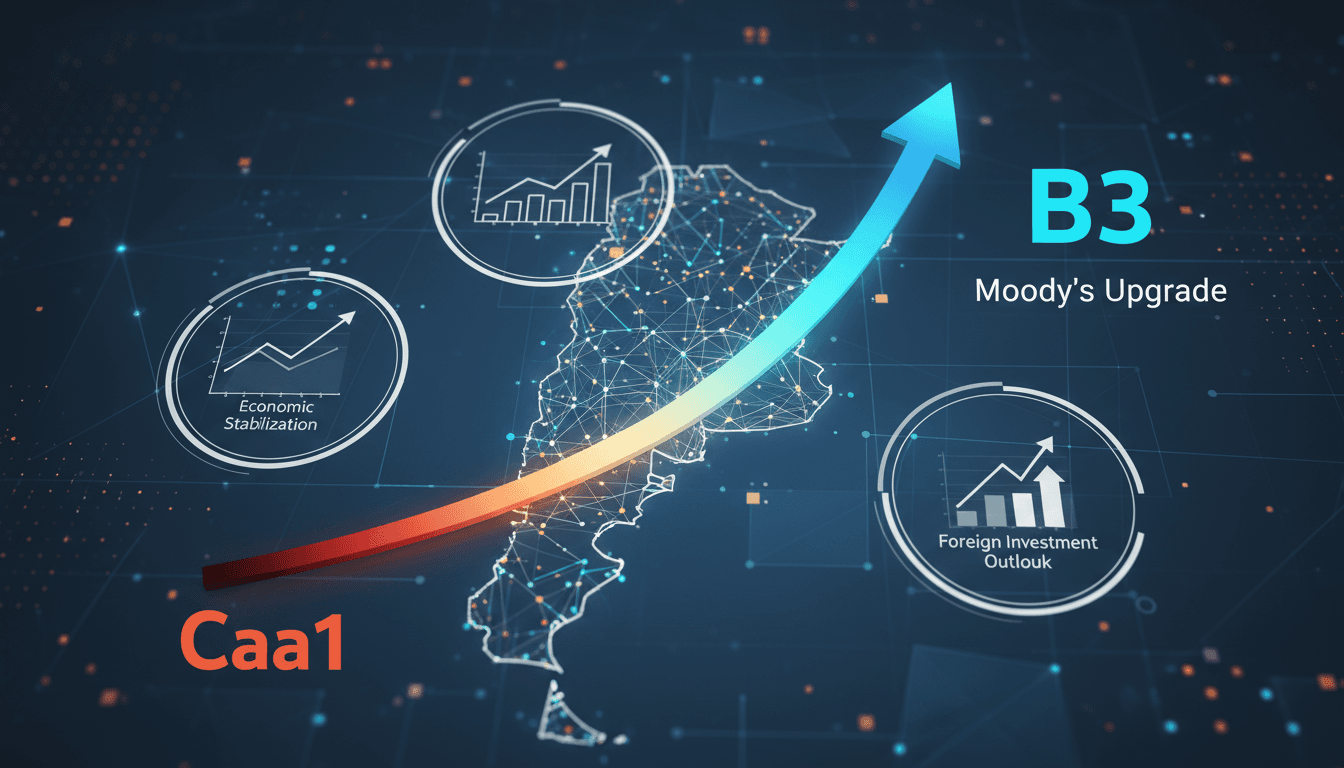 Moody's credit rating upgrade announcement for Argentina