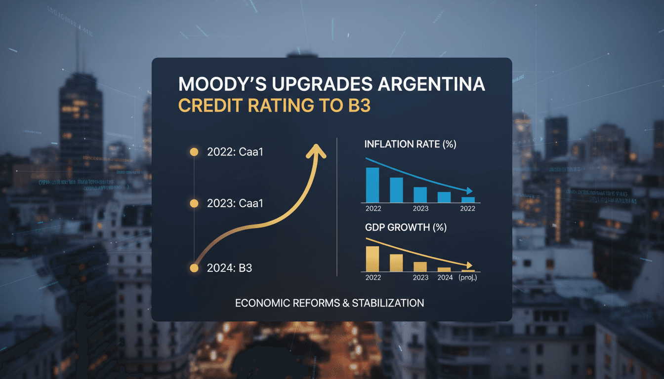 Moody's credit rating upgrade announcement for Argentina