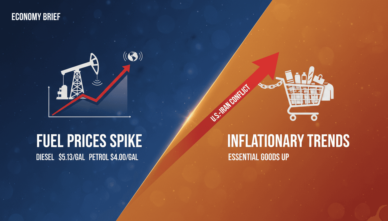 Graph showing the rise in fuel prices due to geopolitical tensions