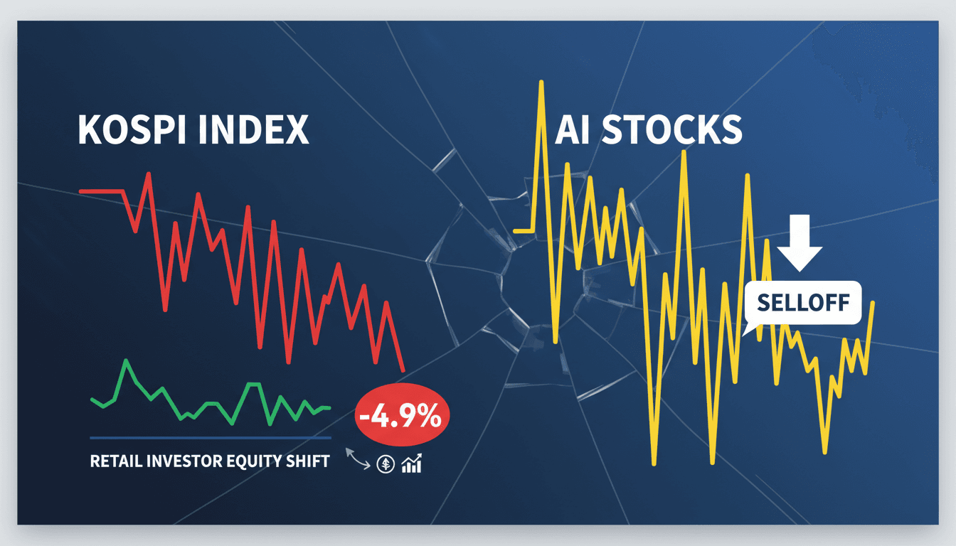 Graph showing the decline of South Korea's Kospi Index amid AI stock selloff