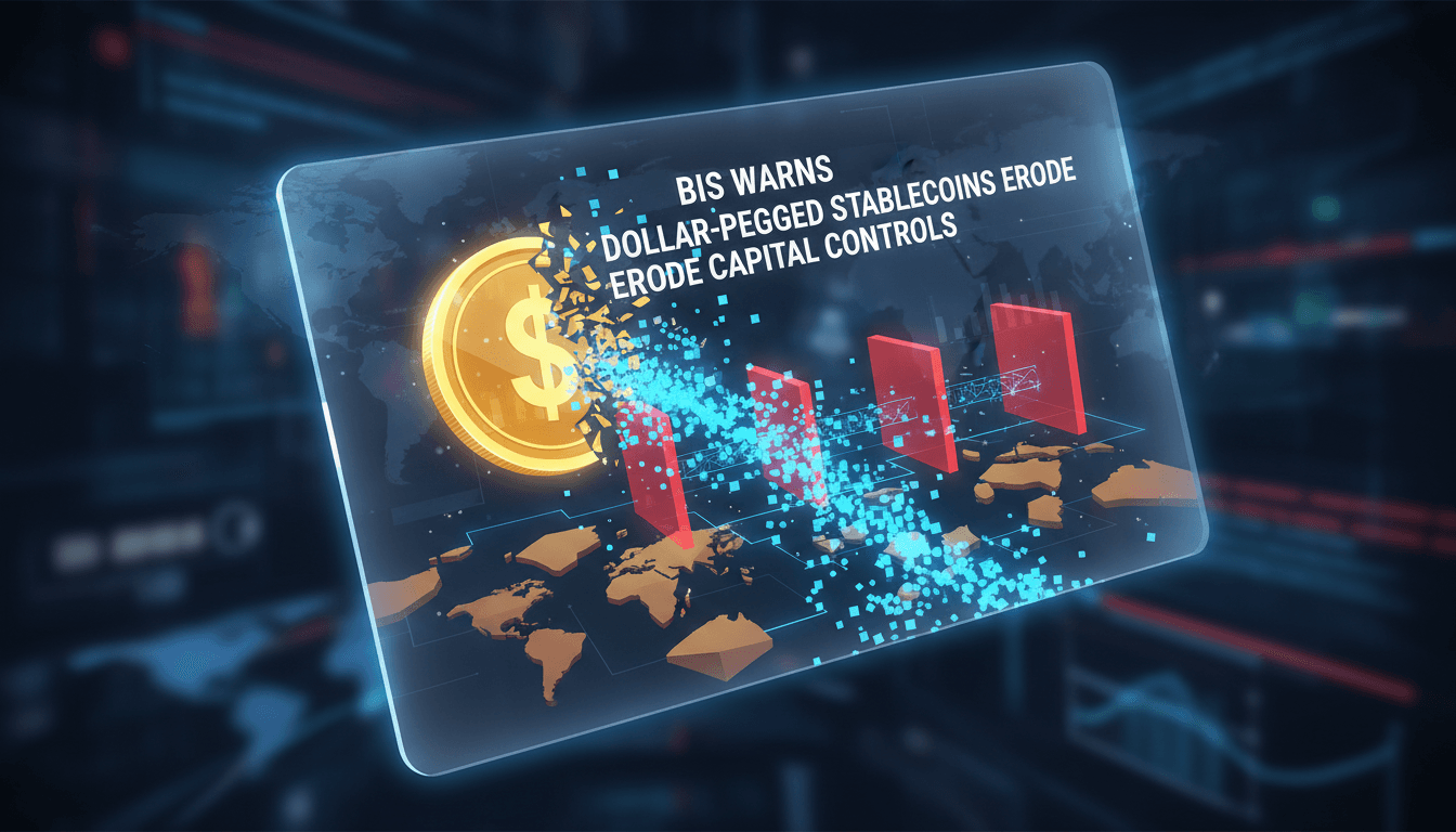 Illustration of stablecoins affecting capital controls in emerging markets.