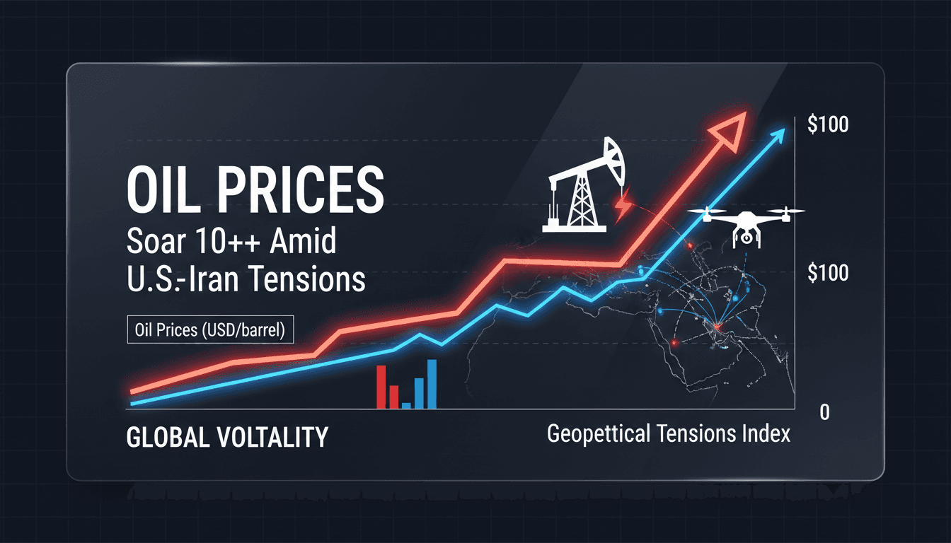 Oil prices rise over 10% amid U.S.-Iran tensions despite retreat from $100