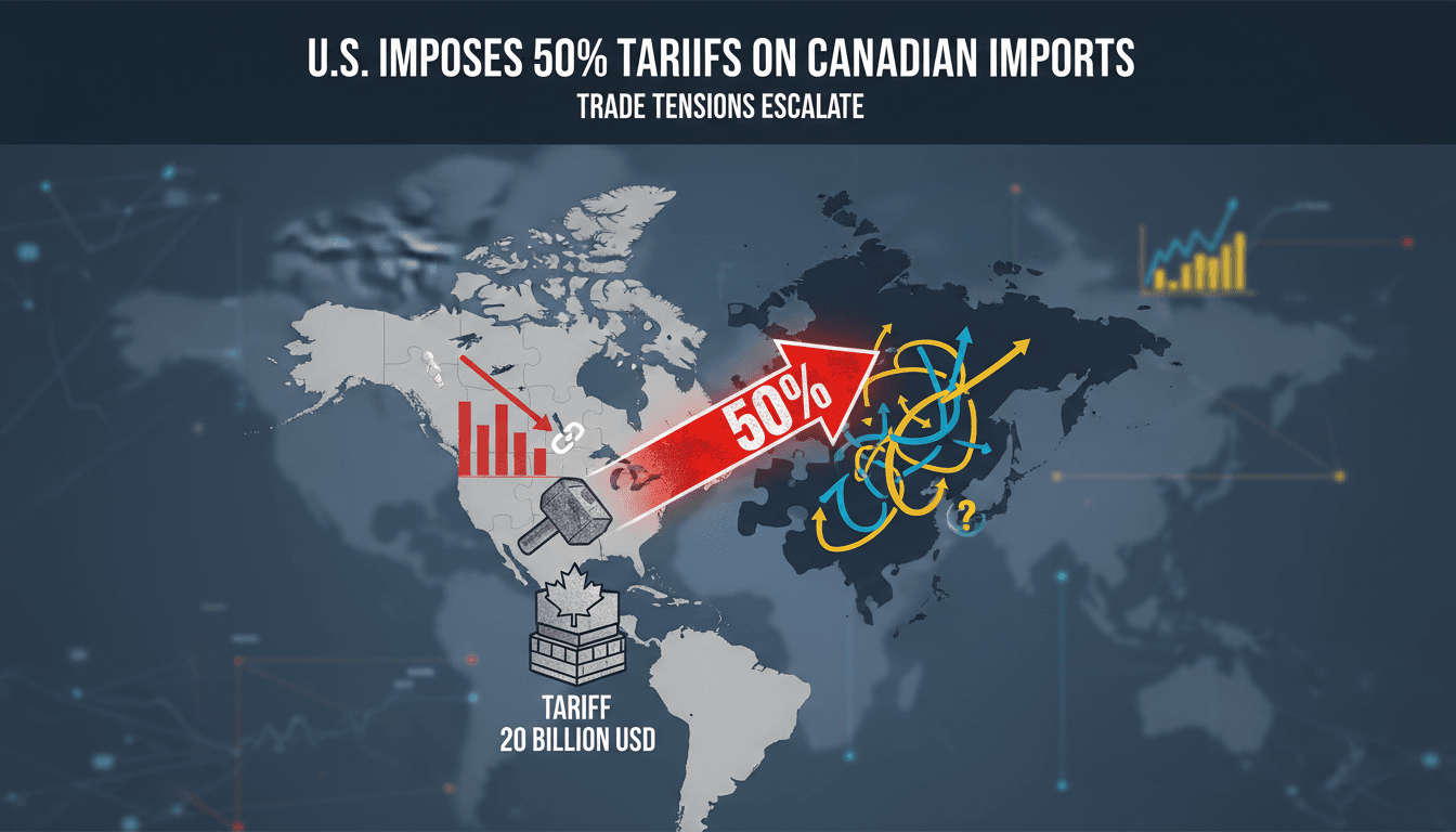 U.S. and Canadian flags symbolizing trade tensions