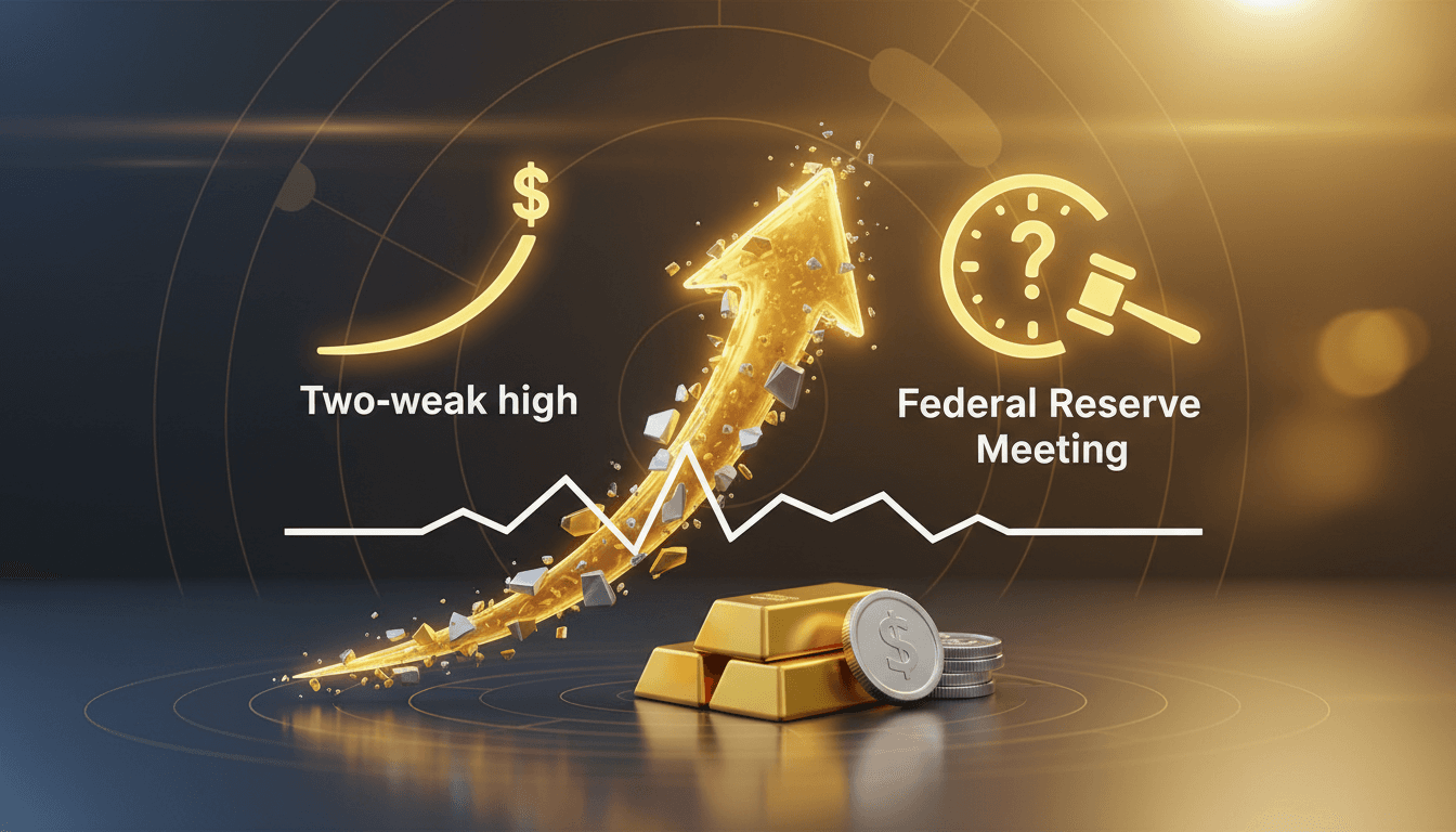 Gold bars with fluctuating price graphs in the background