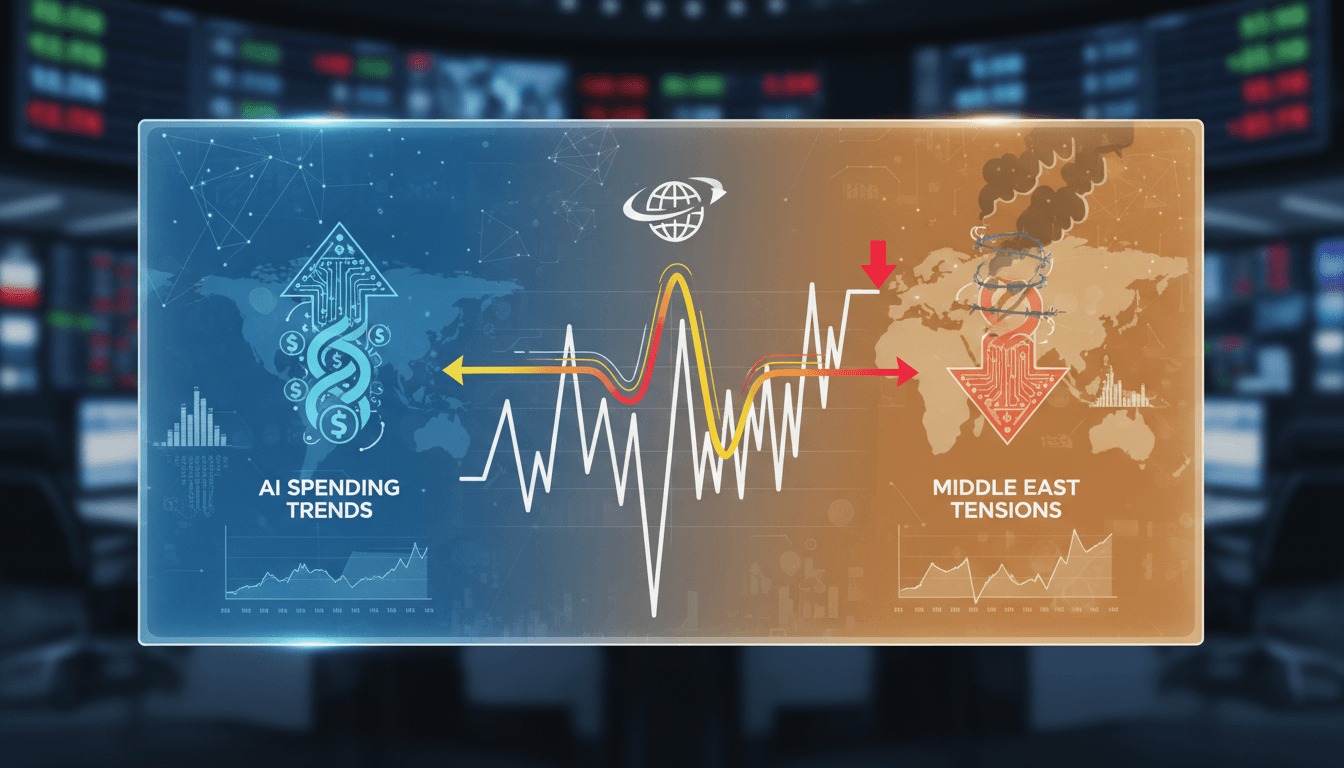 Stock market trends influenced by AI spending and geopolitical tensions