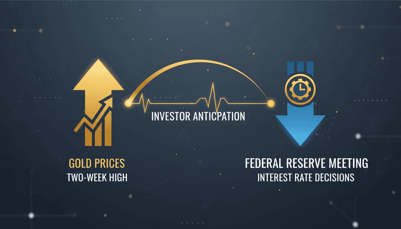 Gold bars with a rising graph overlay representing market trends.