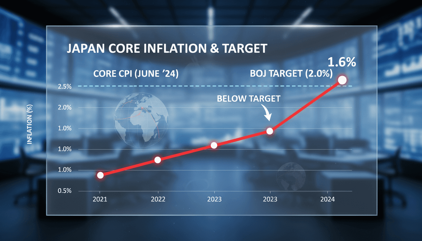 Graph showing Japan's inflation trends and targets