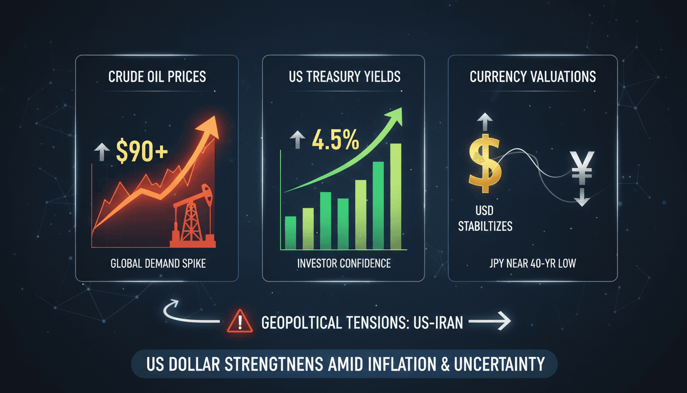 US dollar and yen currency exchange graphic