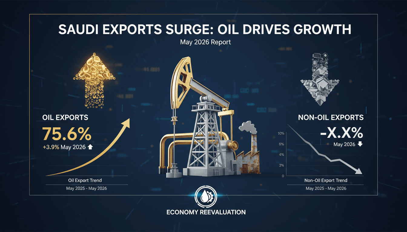 Graph showing Saudi Arabia's merchandise export trends in May 2026.