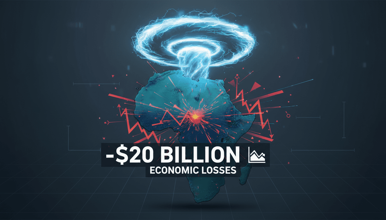 A graphic representation of Africa's economic vulnerabilities due to climate change impacts.