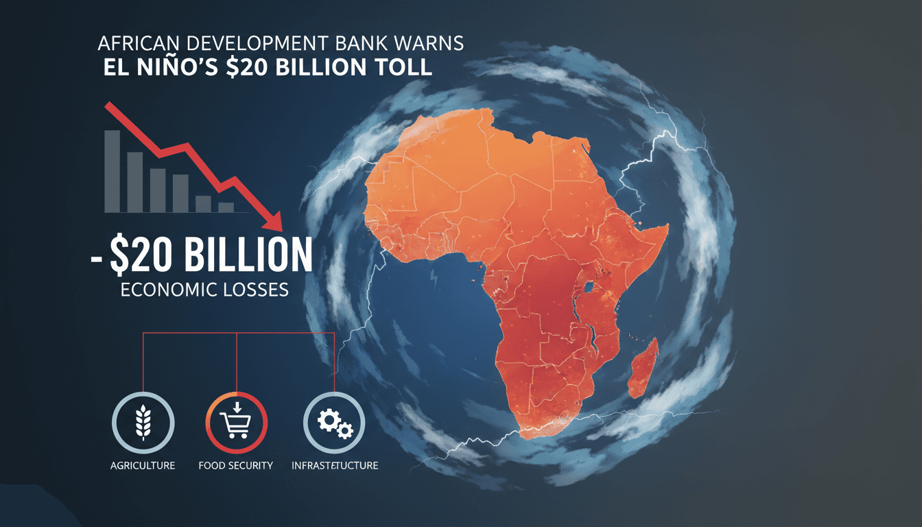 A graphic showing the economic impact of El Niño on African nations.