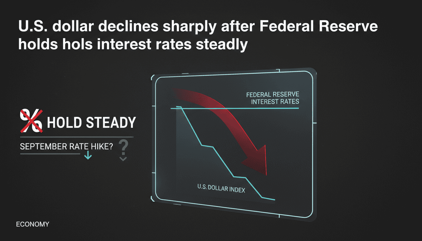 U.S. dollar decline following Federal Reserve interest rate decision